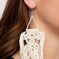 Modern Day Macrame - White earrings