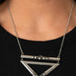 Triangulated Twinkle - Silver necklace-Vintage