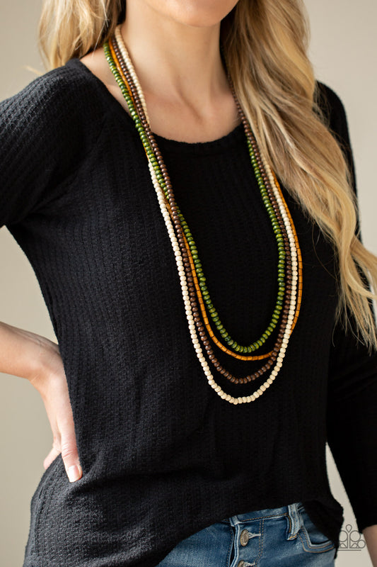 Bermuda Beaches - Green necklace