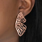 Butterfly Frills - Copper earrings