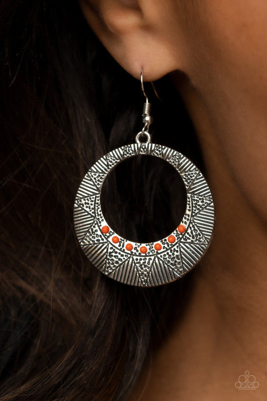Adobe Dusk - Orange earring