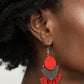 Jurassic Juxtaposition - Red earrings