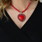A Heart Of Stone - Red necklace