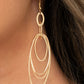 OVAL The Moon - Gold earrings