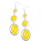 Retro Reality - Yellow earrings