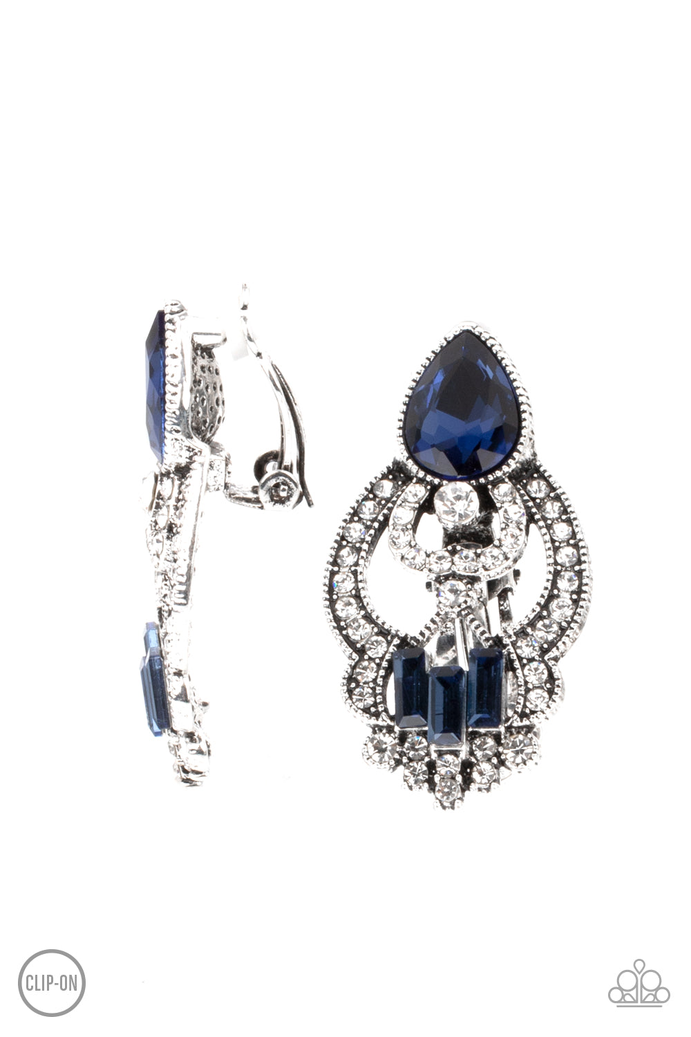 Guantelete de glamour - Pendiente azul