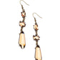 Sophisticated Smolder - Brass earrings
