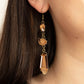 Sophisticated Smolder - Brass earrings