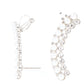 Doubled Down On Dazzle - White earrings