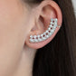 Doubled Down On Dazzle - White earrings