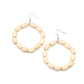 Living The WOOD Life - White earring