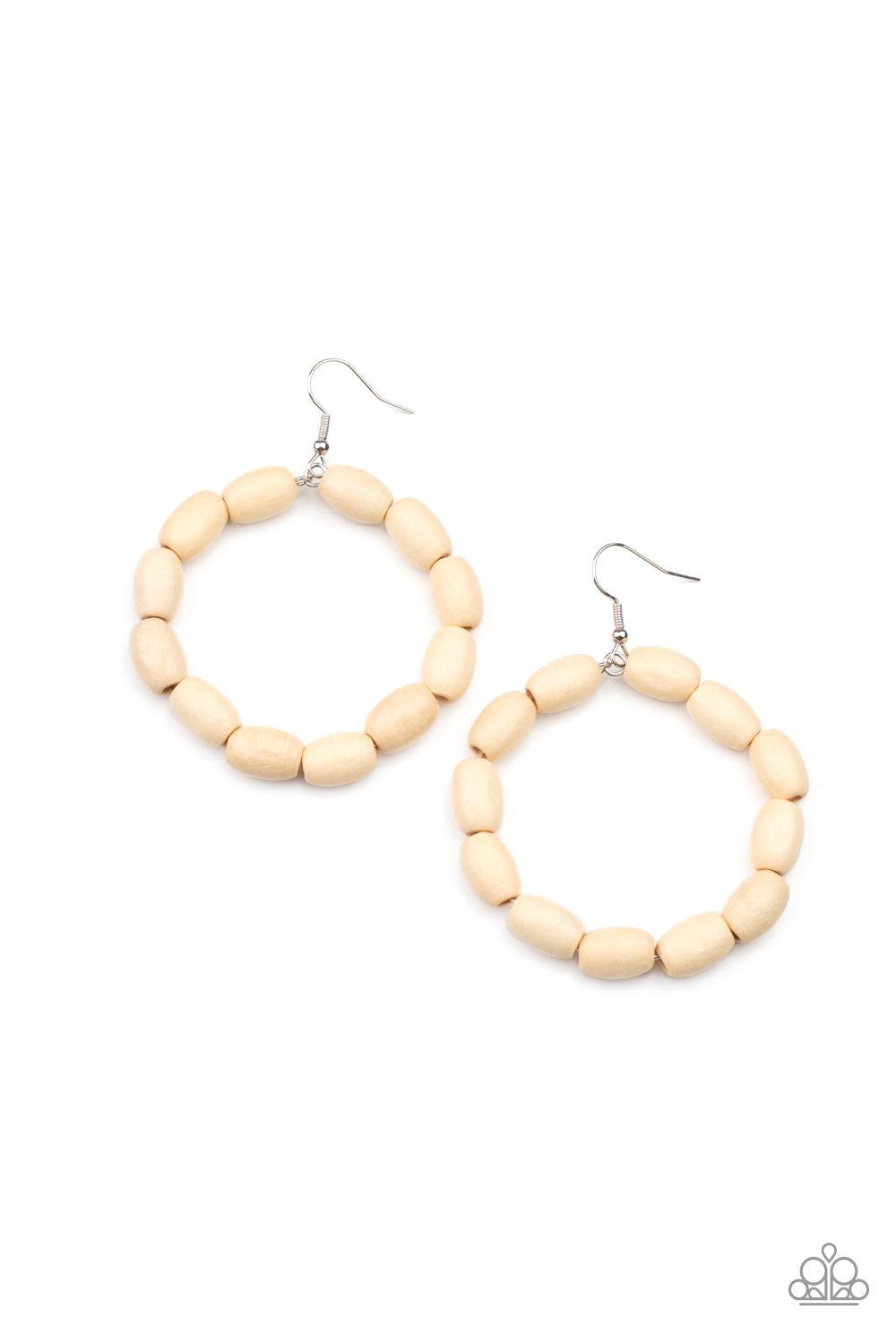 Living The WOOD Life - White earring
