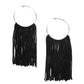 Flauntable Fringe - Black earrings
