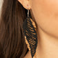 WINGING Off The Hook - Black earrings