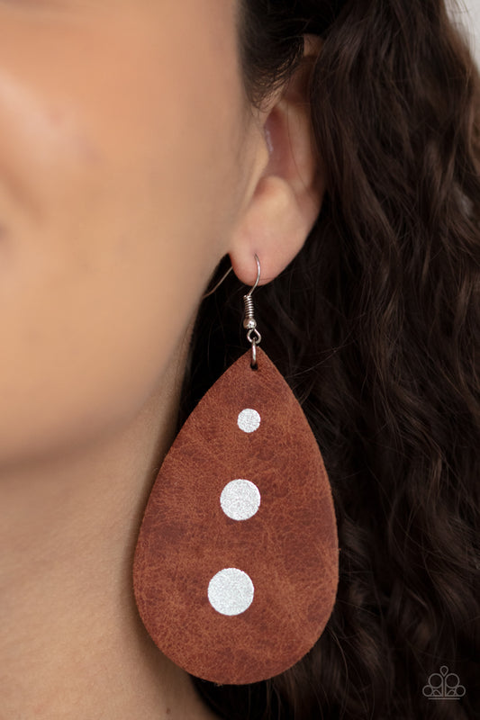 Rustic Torrent - Brown earrngs