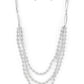 Beaded Beacon - Silver necklace