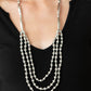 Beaded Beacon - Silver necklace