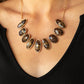 Elliptical Episode - Brown necklace