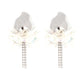 Harmonically Holographic - White earrings