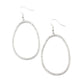 OVAL-ruled! - White earrings