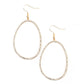 OVAL-ruled! - Gold earrings