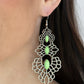 Flamboyant Frills - Green earrings