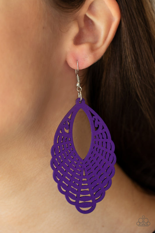 Tahiti Tankini - Purple earrings