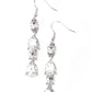 Raise Your Glass to Glamorous - White  earrings