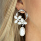 Elegant Expo - White earrings