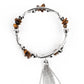 Pulsera marrón de mosaico mineral