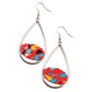 Tropical Terrazzo - Red earrings