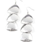 Modishly Metallic - Silver earrings