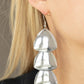 Modishly Metallic - Silver earrings