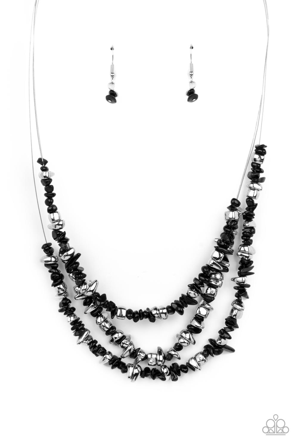 Placid Pebbles - Collar negro