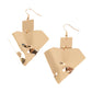 Deceivingly Deco - Gold earrings