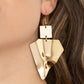 Deceivingly Deco - Gold earrings