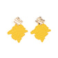 Crimped Couture - Yellow earrings