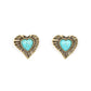 Rustic Romance - Brass earrings