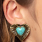 Rustic Romance - Brass earrings