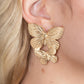 Blushing Butterflies - Gold earrings