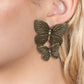 Blushing Butterflies - Brass earrings