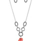 Collar rojo de mineral místico