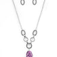 Collar morado de mineral místico