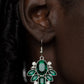 Glitzy Go-Getter - Green earrings