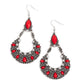 Fluent in Florals - Red earrings