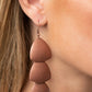Pendientes de cobre de estilo metálico moderno