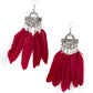 Plume Paradise - Red earring