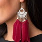 Plume Paradise - Red earring