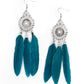 Pretty in PLUMES - Blue earrings