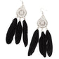 Pretty in PLUMES - Black earrings